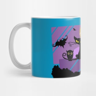 Scary Witch Cat Mug